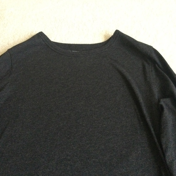 Vintage J. Crew Y2K Long Sleeve Crewneck Tee Gray - Sz Small - Picture 4 of 7